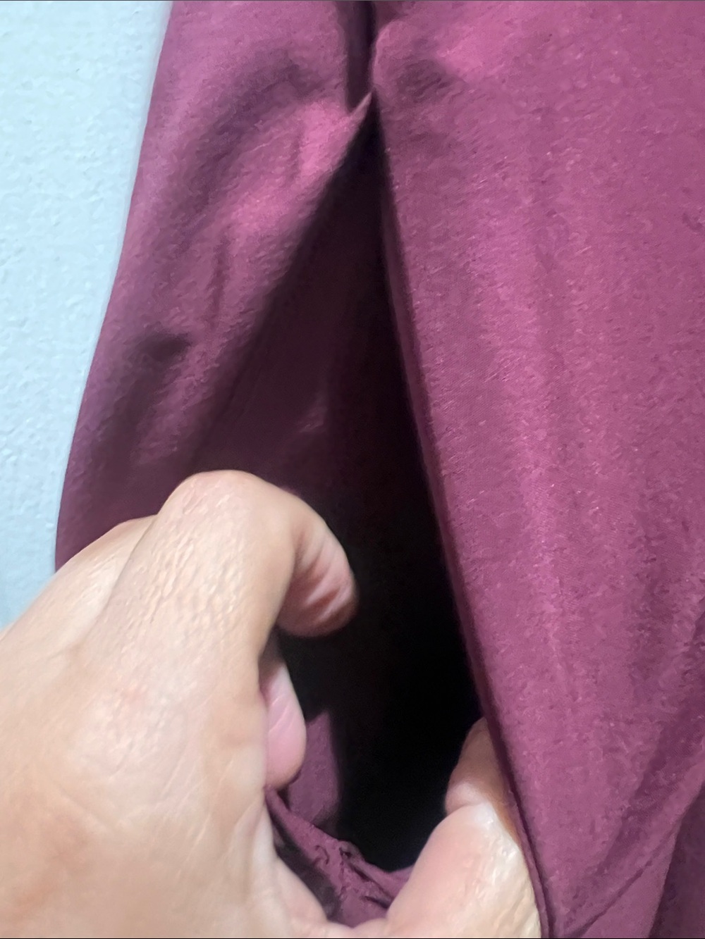 HALARA Sleeveless Asymmetrical Racerback Dress in Burgundy - Picture 12 of 14